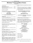 BioSentry Universal Barn Cleaner Specimen Label