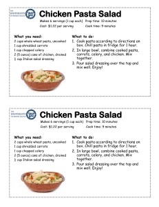 Chicken Pasta Salad Chicken Pasta Salad