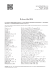 Reviewers List 2014 - Grasas y Aceites