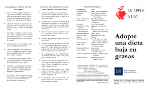 Eating a Low Fat Diet - Spanish - University of Nevada Cooperative