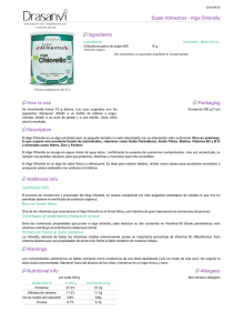 Super Alimentos - Alga Chlorella | Drasanvi