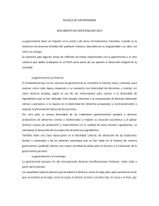 ESCUELA DE GASTRONOMIA DOCUMENTO DE INVESTIGACION