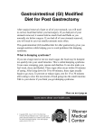 Gastrointestinal (GI) Modified Diet for Post Gastrectomy