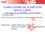 Como Exportar hacia Japón(El Salvador, Julio de 2009)