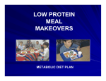 low protein meal makeovers - Department of Pediatrics