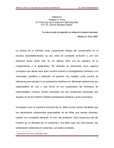 Weston A. Price, un precursor de la nutrición ortomolecular Dr