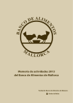 Memoria del banco de alimentos de baleares 2013