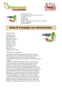 Gallo B Complejo con Aminoácidos.