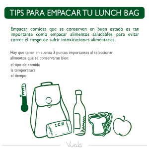 tips para empacar tu lunch bag