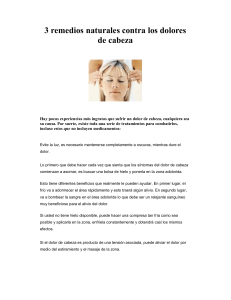 3 remedios naturales contra los dolores de cabeza