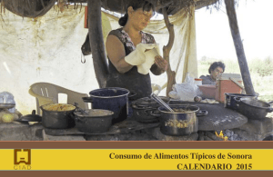 Consumo de Alimentos Típicos de Sonora CALENDARIO 2015