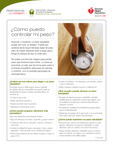 ¿Cómo puedo controlar mi peso?