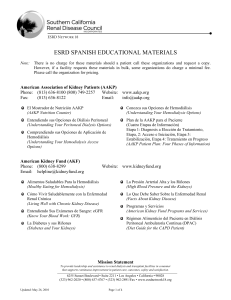 esrd spanish educational materials