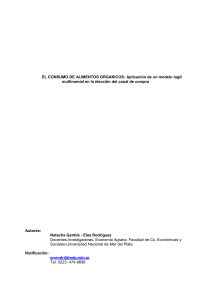 EL CONSUMO DE ALIMENTOS ORGANICOS