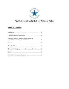 Paul Robeson Charter School Wellness Policy