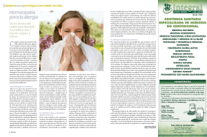 Homeopatía para la alergia - Integral Centre Mèdic i de Salut