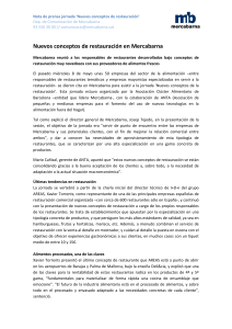 Nuevos conceptos de restauraci&oacute;n en Mercabarna