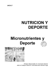 NUTRICION Y DEPORTE Micronutrientes y Deporte
