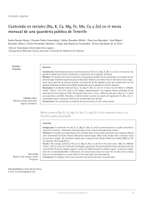 Na, K, Ca, Mg, Fe, Mn, Cu y Zn - Revista Española de Nutrición