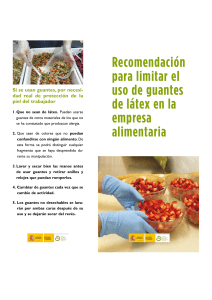 Recomendaci&oacute;n para limitar el uso de guantes de