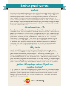 Nutrición general y autismo