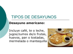 TIPOS DE DESAYUNOS