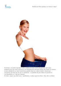 Pérdida de Peso gradual ¿es buena o mala? En fiestas se puede