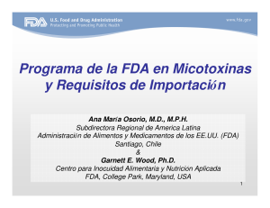 Programa de la FDA en Micotoxinas y Requisitos