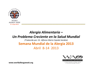 Alergia Alimentaria - World Allergy Week 2013 WAO