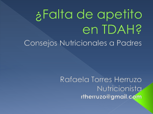 ¿Falta de apetito en TDHA?