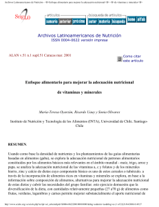 Archivos Latinoamericanos de Nutrición