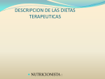 DESCRIPCION DE LAS DIETAS TERAPEUTICAS
