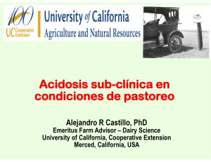 Acidosis sub-clínica en condiciones de pastoreo