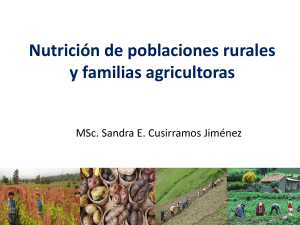Nutricion de poblaciones rurales y familias agricultoras
