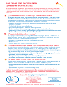Los niños que comen bien ¡gozan de buena salud!