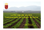 La PAC más allá de 2013 Posicionamiento de la Región de Murcia