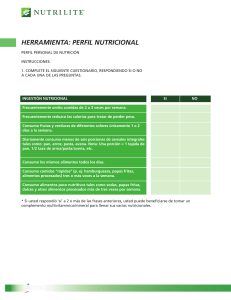 HERRAMIENTA: PERFIL NUTRICIONAL
