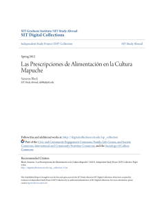 Las Prescripciones de AlimentaciÃ³n en la Cultura Mapuche