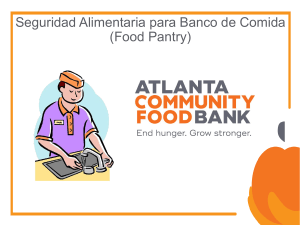 Seguridad Alimentaria para Banco de Comida (Food Pantry)