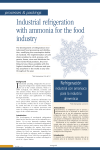 Industrial refrigeration with ammonia for the food