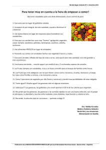 Para tener muy en cuenta a la hora de empezar a comer!