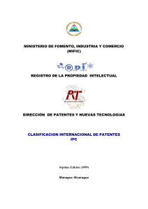 CLASIFICACION INTERNACIONAL DE PATENTES IPC