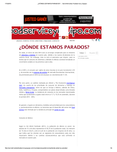 ¿DÓNDE ESTAMOS PARADOS?