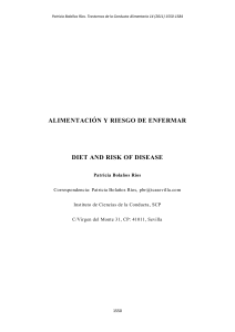 Alimentación y riesgo de enfermar