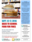 sept. 12-17, 2016 back to school food for fines