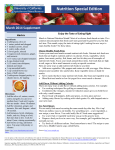 Nutrition Special Edition - Expanded Food and Nutrition Education