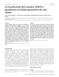 Co-localización del receptor GPR43 y gustducina en células