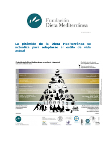 La pirámide de la Dieta Mediterránea se actualiza para adaptarse al
