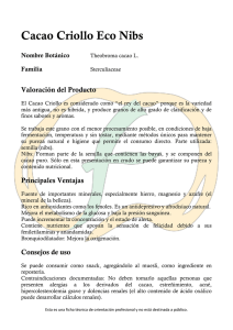 ficha t&eacute;cnica cacao nibs eco