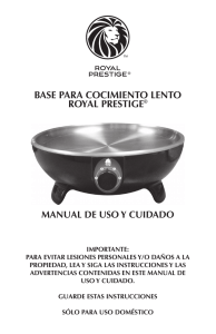 Base Para Cocimiento Lento Royal Prestige®